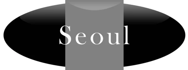 Web Label Sticker Seoul — Stock Photo, Image