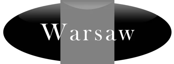 Etiqueta web etiqueta Varsóvia — Fotografia de Stock