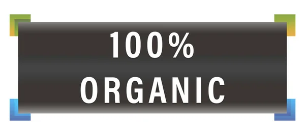 100% organic web Sticker Button — Stock Photo, Image