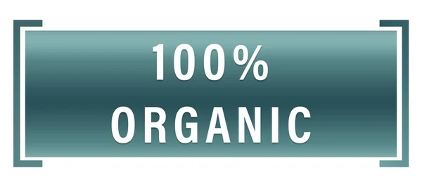 100% organic web Sticker Button — Stock Photo, Image