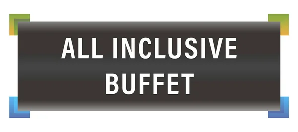 All inclusive buffet web Sticker Button — Stockfoto