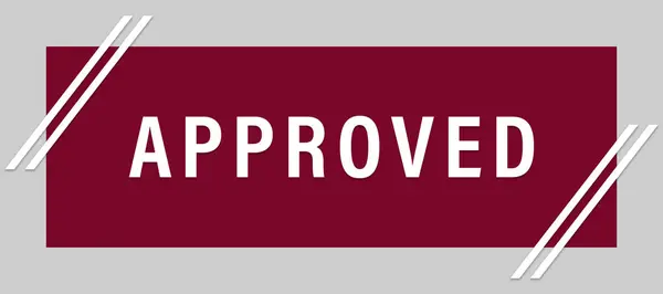 Approved web Sticker Button — Stock Photo, Image