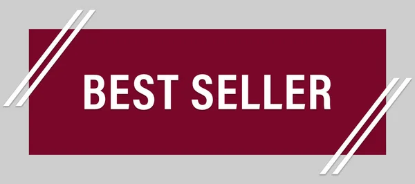 Mejor vendedor web etiqueta engomada botón — Foto de Stock