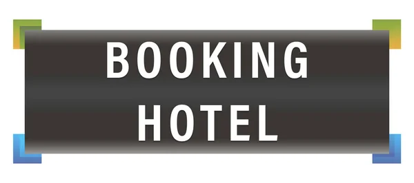 Prenotazione hotel web Adesivo pulsante — Foto Stock