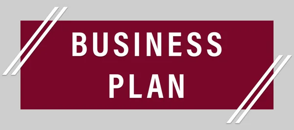 Кнопка наклейки бизнес-плана — стоковое фото