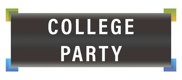 College Party web Przycisk naklejki — Zdjęcie stockowe