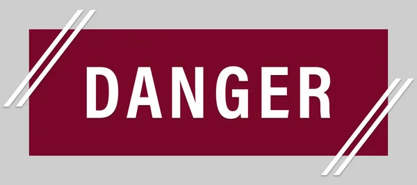 Botão de etiqueta web perigo — Fotografia de Stock