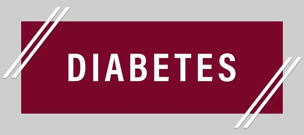 Diabetes web adesivo botão — Fotografia de Stock