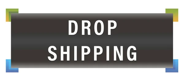 Drop Shipping web Sticker knop — Stockfoto