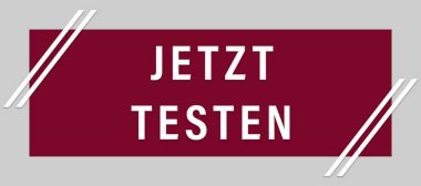 Jetzt testen web Sticker Düğmesi