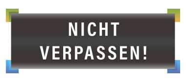 nicht verpassen web Sticker Button