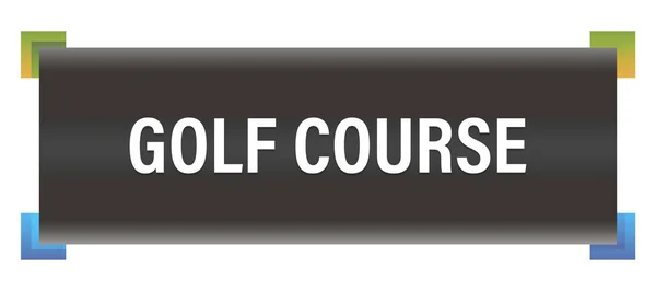 Golfbana webben Klistermärke Knapp — Stockfoto