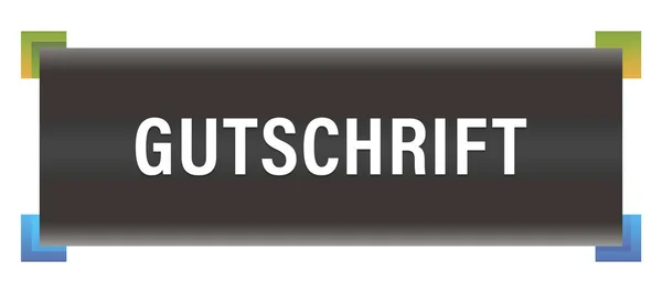 Botão de adesivo web Gutschrift — Fotografia de Stock