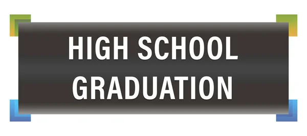 High School graduation web Sticker Button — Stock Photo, Image