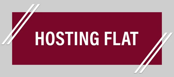 Hosting Flat Web Sticker Button — Stockfoto