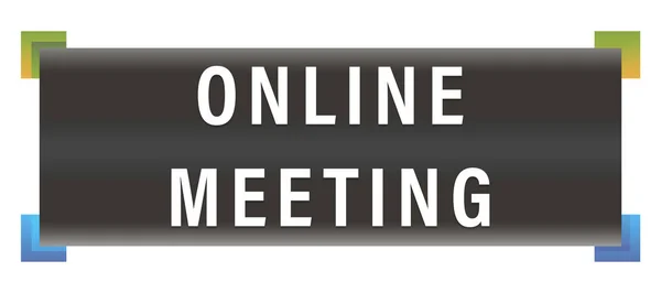 Online Reunião web adesivo botão — Fotografia de Stock