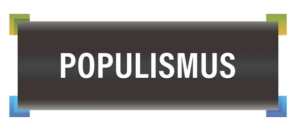 Botón de etiqueta engomada web populismo — Foto de Stock