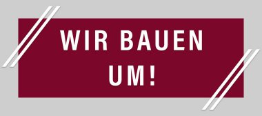 Wir bauen um! web Sticker Düğmesi