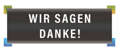 Wir sagen Danke! web Sticker Düğmesi