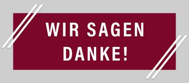 Wir sagen Danke! web Sticker Düğmesi