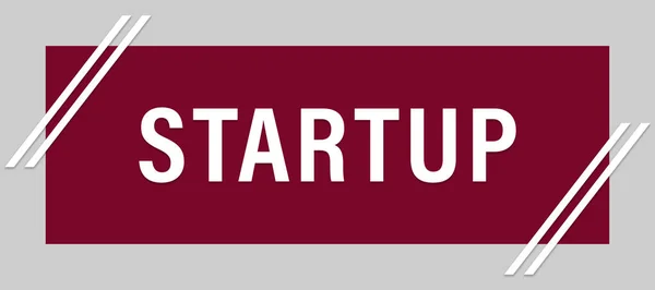 Startup web klistermärke knapp — Stockfoto