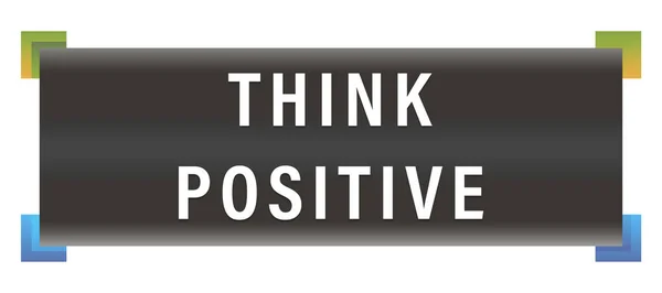 Think positive web Tlačítko samolepky — Stock fotografie