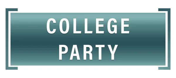 College Party web Sticker Button — Stock Photo, Image