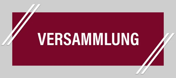 Versammlung web Sticker Button — Stock Photo, Image