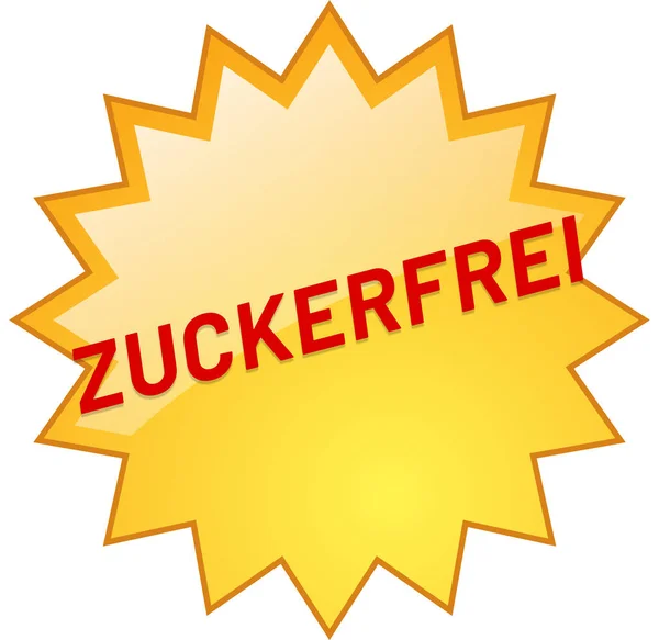 Zuckerfreie Web-Sticker-Taste — Stockfoto