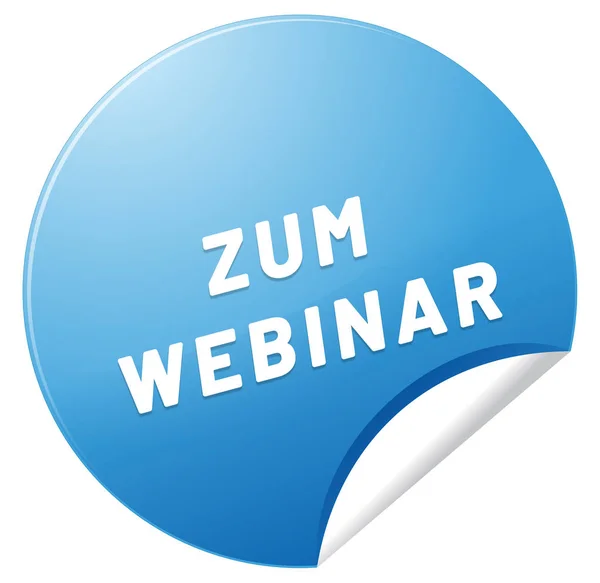 Zum webinar web adesivo botão — Fotografia de Stock