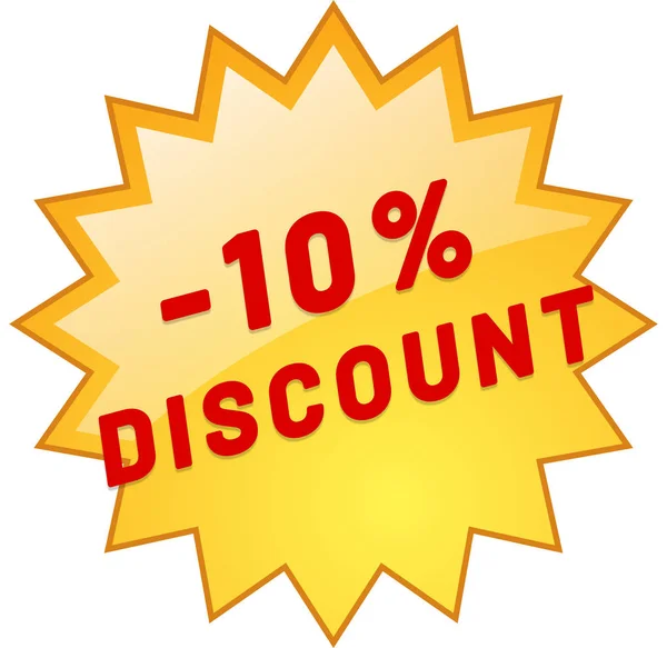 10% korting web Sticker Button — Stockfoto