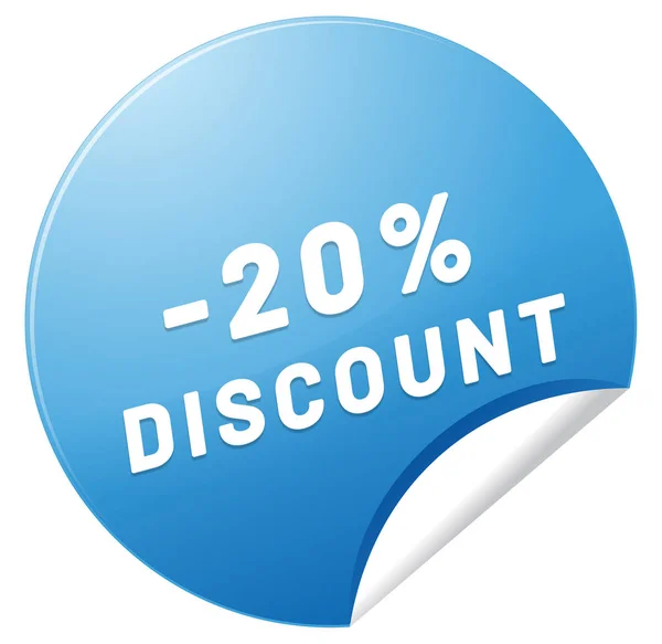 20% discount web Sticker Button — Stock Photo, Image
