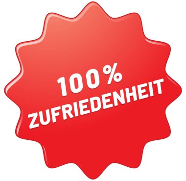 % 100 Zufriedenheit web Sticker Düğmesi
