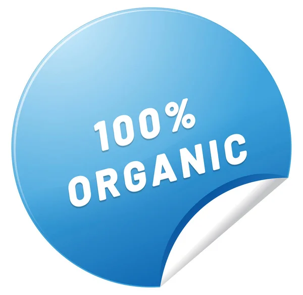 100% органическая веб-наклейка кнопки — стоковое фото