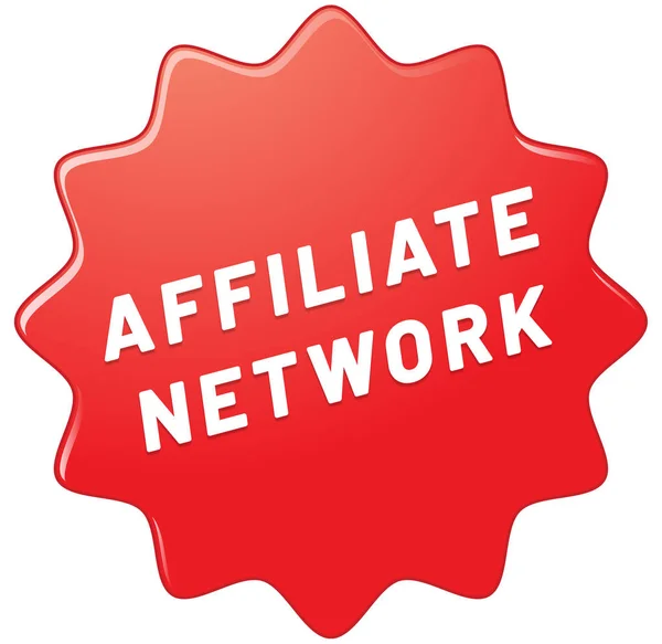 Affiliate Network Web klistermärke knappen — Stockfoto