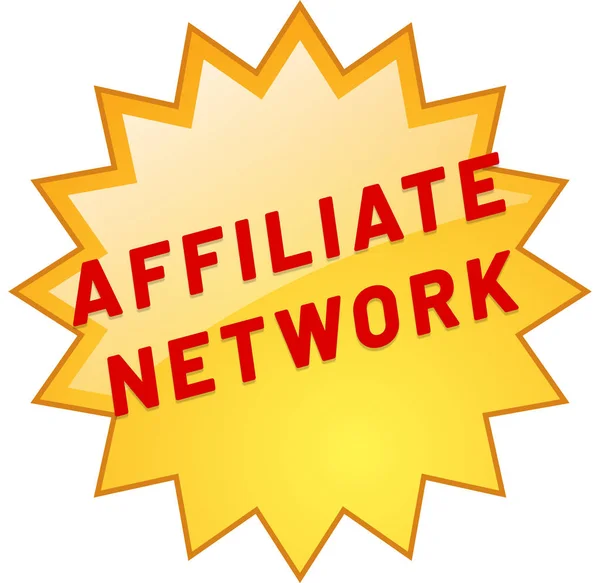 Affiliate Network webes matrica Button — Stock Fotó