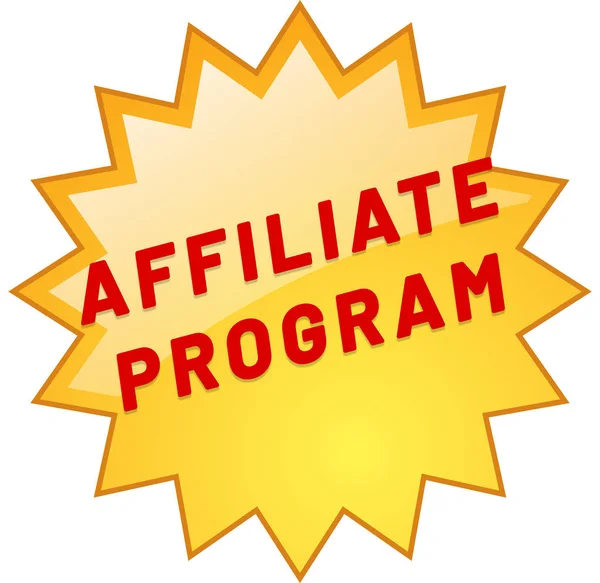 Affiliate program web matrica Button — Stock Fotó