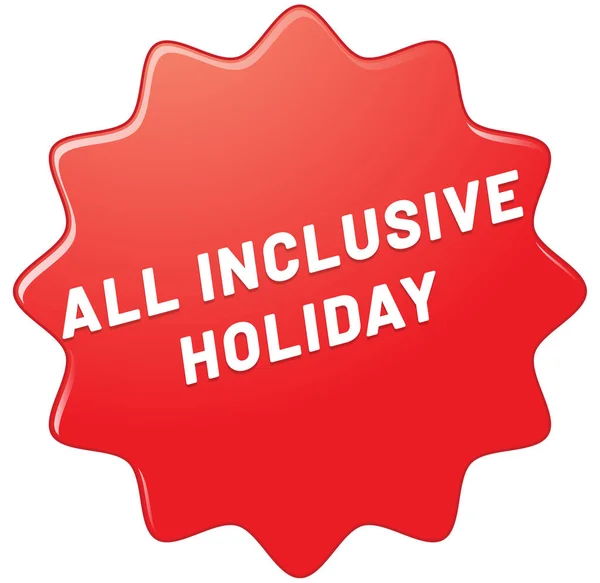 All inclusive holiday web Sticker Button — Stock fotografie