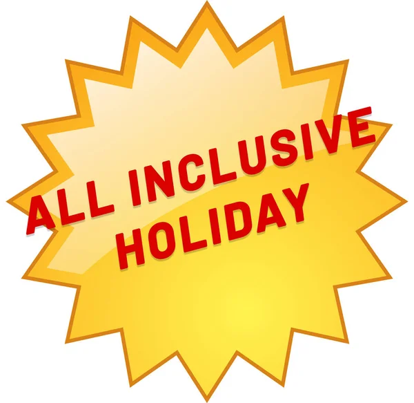 All inclusive feriado web adesivo botão — Fotografia de Stock