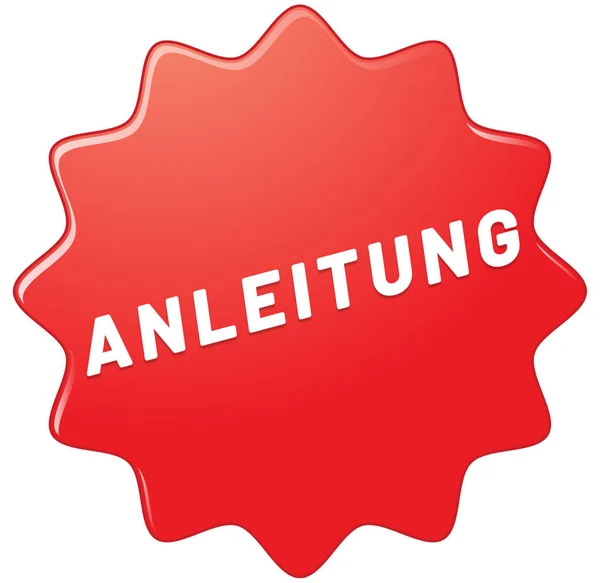 Anleitung web Sticker Button — Stock Photo, Image