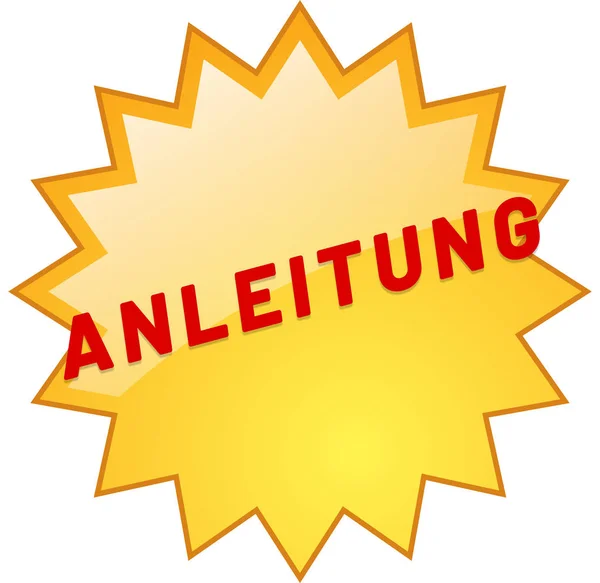 Anleitung web Sticker Düğmesi — Stok fotoğraf