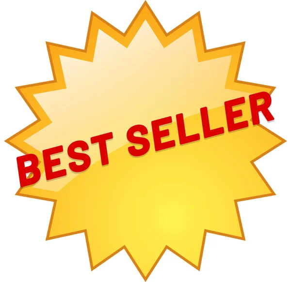 Tlačítko webový štítek-nejlepší prodávající — Stock fotografie
