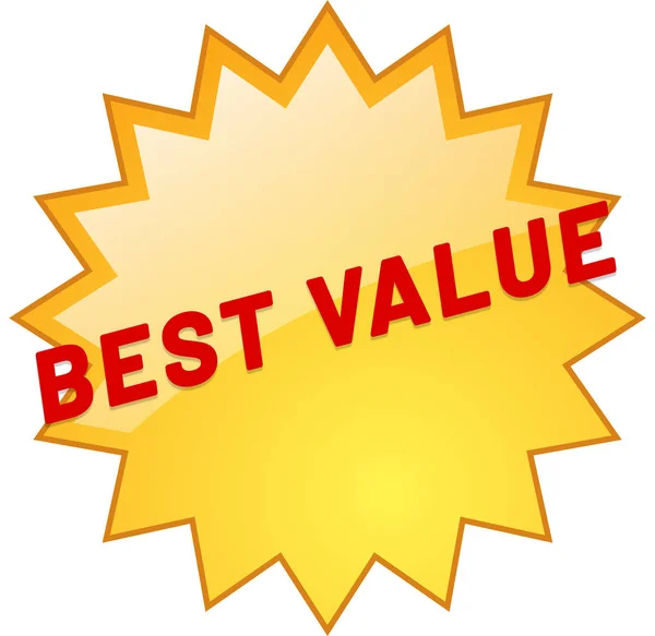 Melhor valor web adesivo botão — Fotografia de Stock