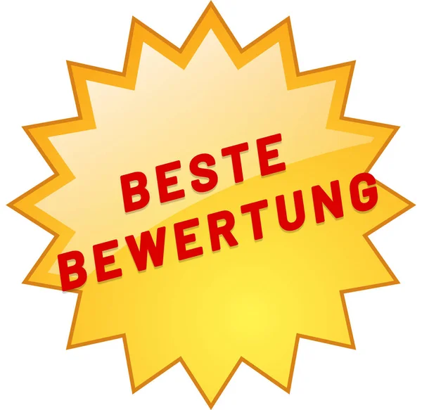 Beste Bewertung Web sticker knop — Stockfoto