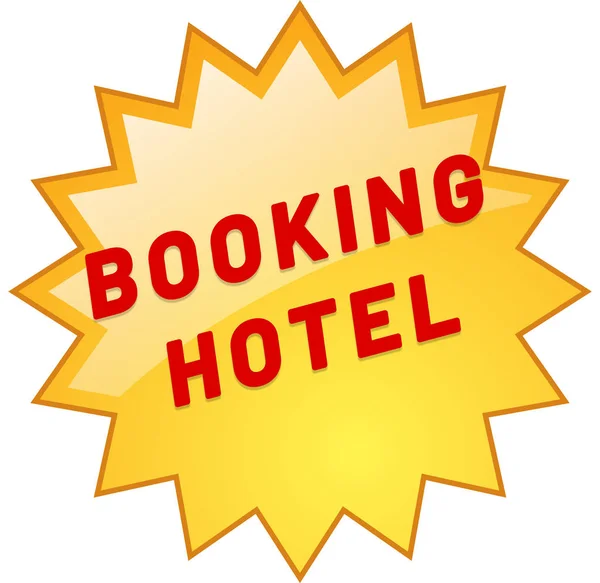 Buchung Hotel Web Sticker Button — Stockfoto