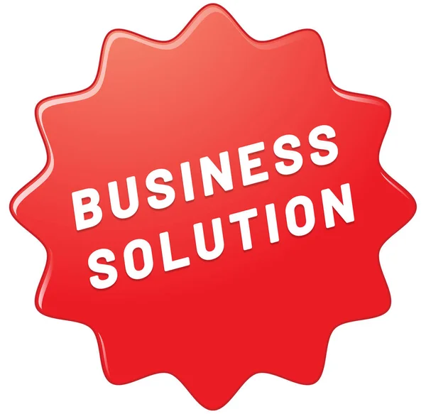 Business Solution web Sticker Button — Stock Photo, Image