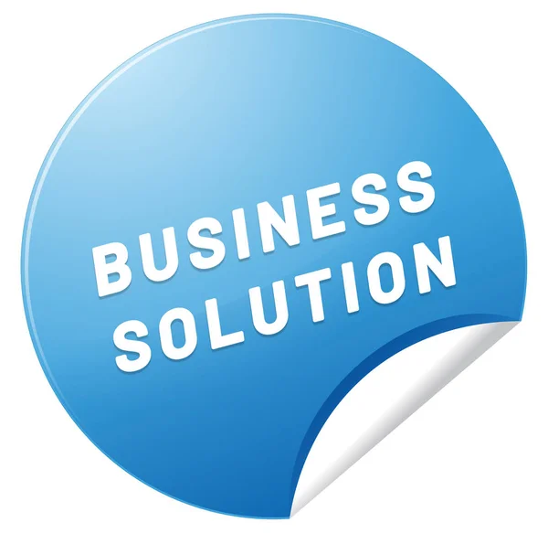 Business Solution Web przycisk naklejki — Zdjęcie stockowe