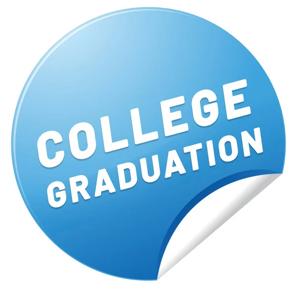 Web absolventů vysoké školy Sticker Button — Stock fotografie
