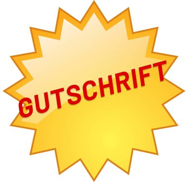 Gutschrift web Sticker Button
