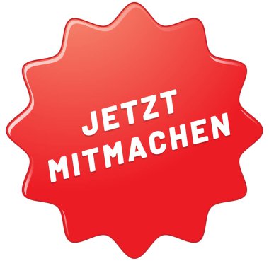 Jetzt mitmachen web Sticker Button